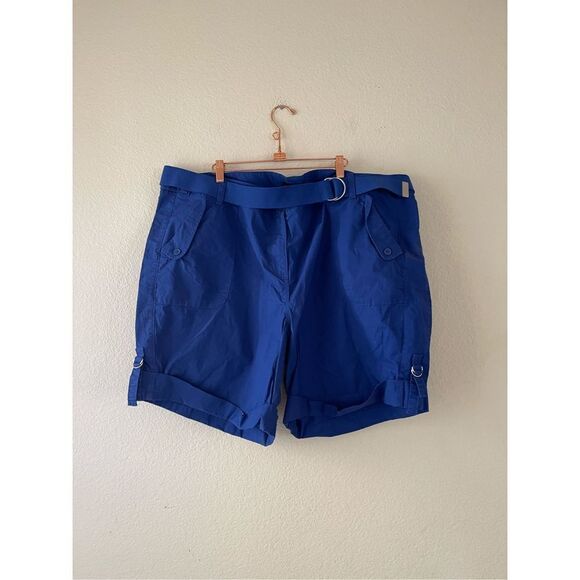 Lane Bryant blue shorts with belt‎ size 26 - Picture 1 of 5